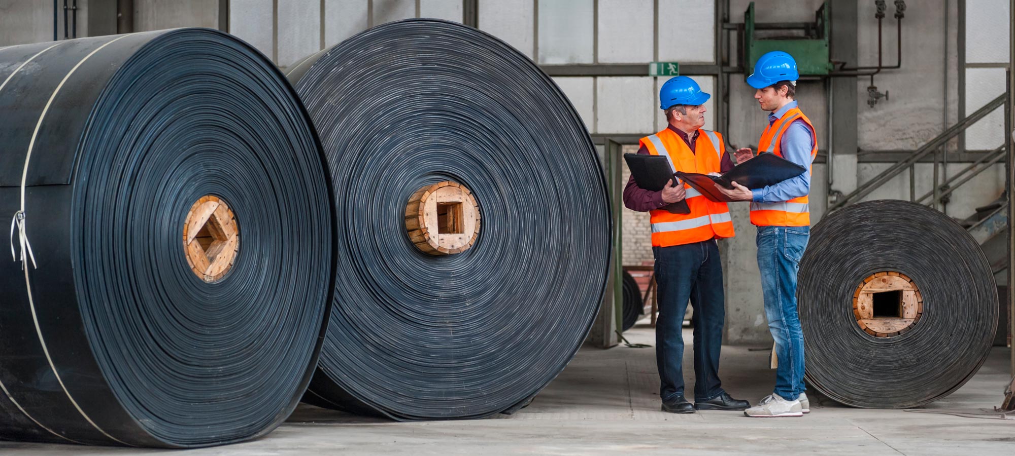 Rubber plant workers